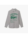 ラコステ 服 メンズ 【SALE／30%OFF】オーバーサイズプリントフランネルシャツ LACOSTE ラコステ トップス シャツ・ブラウス グレー ブラウン【RBA_E】【送料無料】[Rakuten Fashion]