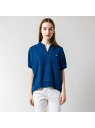 ラコステ トップス レディース 【SALE／40%OFF】インディゴスキッパーネックポロシャツ LACOSTE ラコステ トップス ポロシャツ ブルー ホワイト【RBA_E】【送料無料】[Rakuten Fashion]