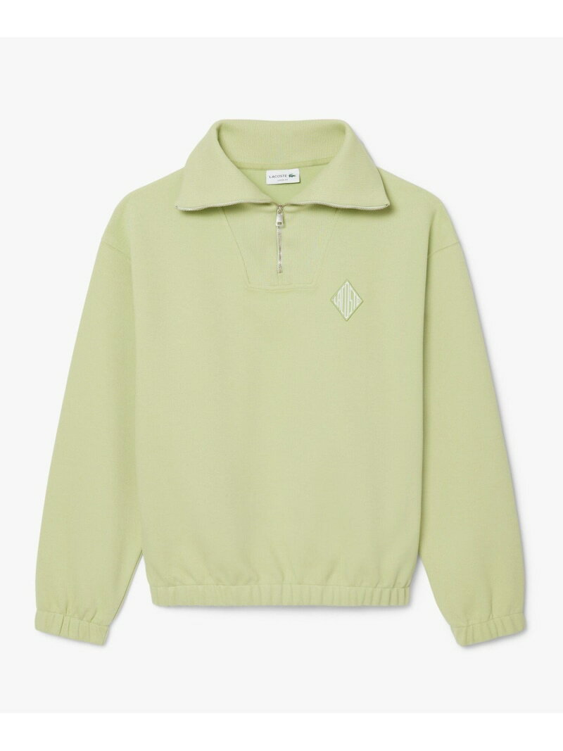 ルーズフィット ストレッチ鹿の子地ニット ハーフジッププルオーバー LACOSTE ラコステ ト