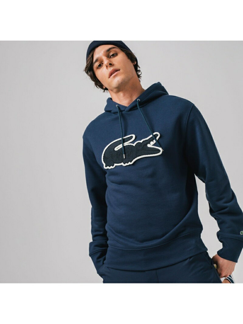 【SALE／40%OFF】ビッグクロックエンブレムスウェットパーカ LACOSTE ラコステ カットソー パーカー ネイビー ホワイト ベージュ ブラウン【RBA_E】【送料無料】[Rakuten Fashion]