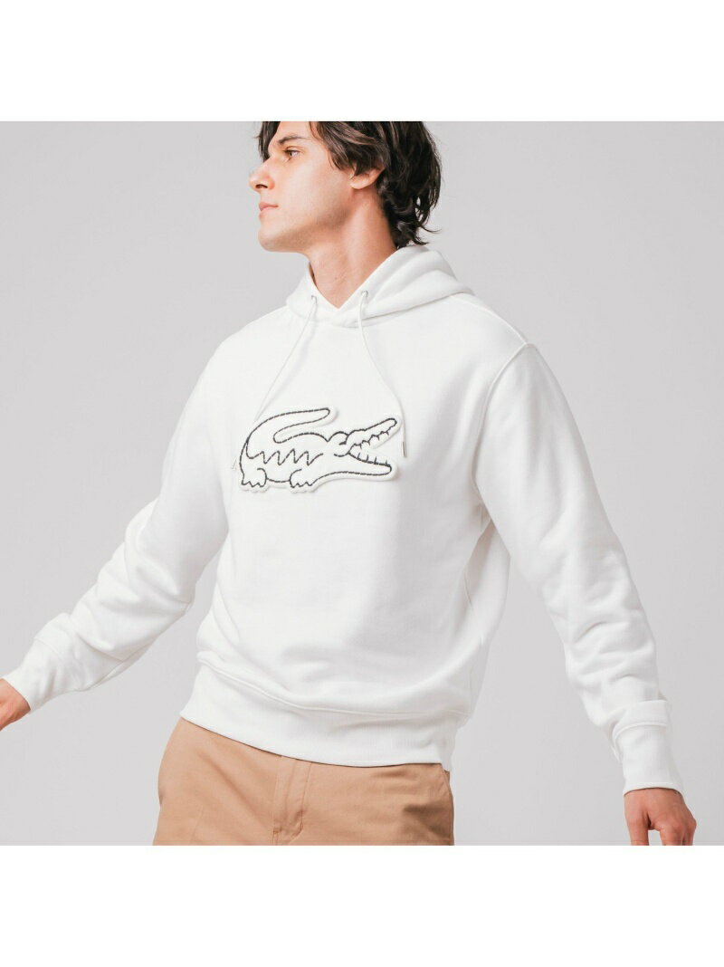 【SALE／40%OFF】ビッグクロックエンブレムスウェットパーカ LACOSTE ラコステ カットソー パーカー ネイビー ホワイト ベージュ ブラウン【RBA_E】【送料無料】[Rakuten Fashion]