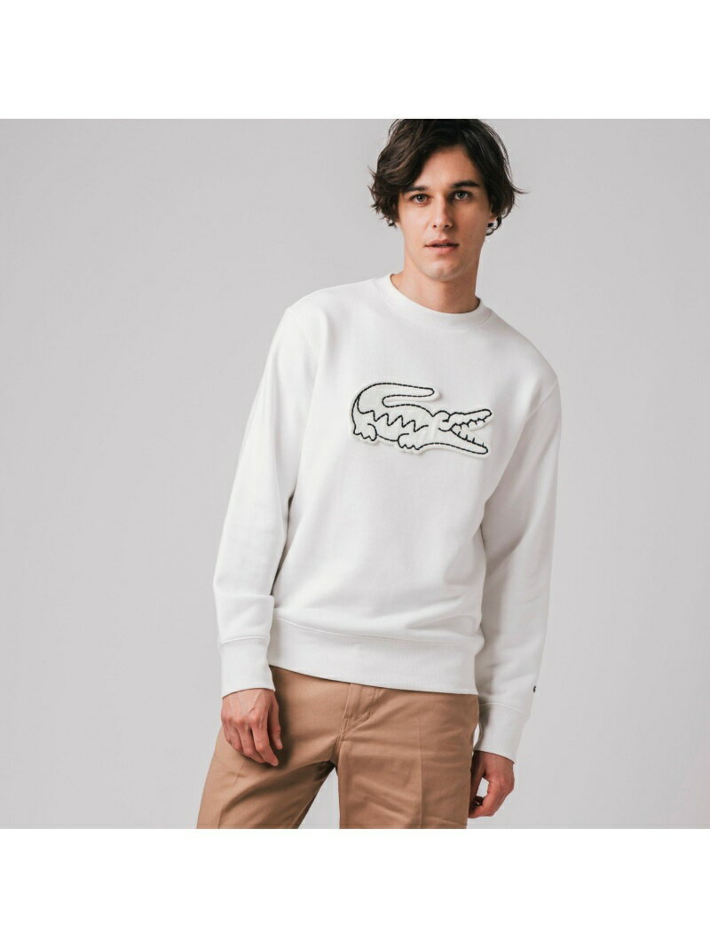 【SALE／30%OFF】ビッグクロックエンブレムクルーネックスウェット LACOSTE ラコステ カットソー スウェット ネイビー ホワイト ベージュ ブラウン【RBA_E】【送料無料】[Rakuten Fashion]