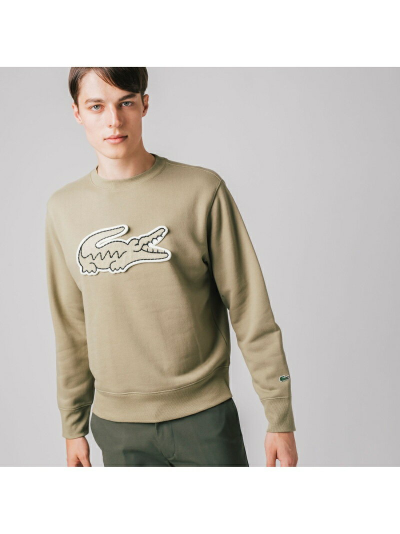 【SALE／30%OFF】ビッグクロックエンブレムクルーネックスウェット LACOSTE ラコステ カットソー スウェット ネイビー ホワイト ベージュ ブラウン【RBA_E】【送料無料】[Rakuten Fashion]