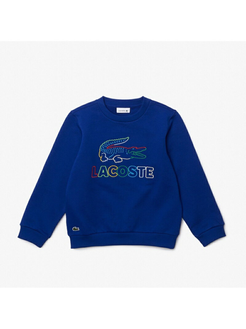 【SALE／40%OFF】クロックグラフィックステッチキッズクルーネックスウェット LACOSTE ラコステ カットソー スウェット ブルー グレー【RBA_E】【送料無料】[Rakuten Fashion]