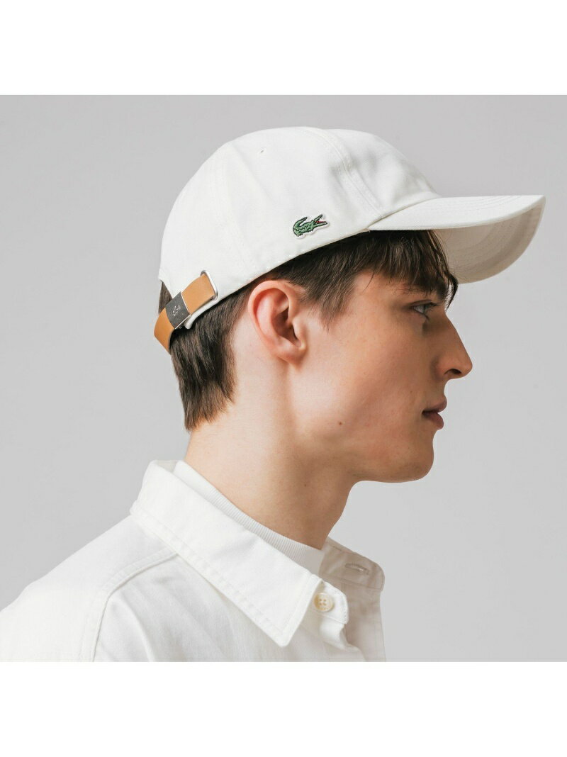 プレーンカーブドバイザーキャップ LACOSTE ラコステ 帽子/ヘア小物 キャップ ホワイト ベージュ ブラック ネイビー【送料無料】[Rakuten Fashion]