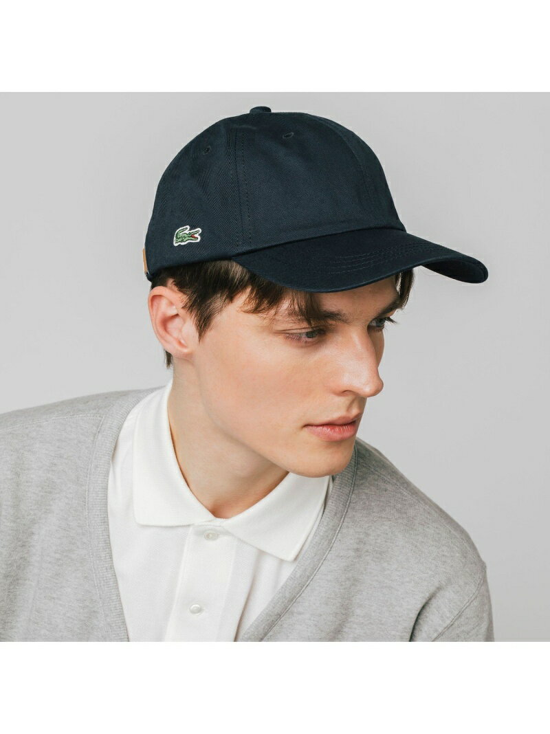 プレーンカーブドバイザーキャップ LACOSTE ラコステ 帽子/ヘア小物 キャップ ホワイト ベージュ ブラック ネイビー【送料無料】[Rakuten Fashion]