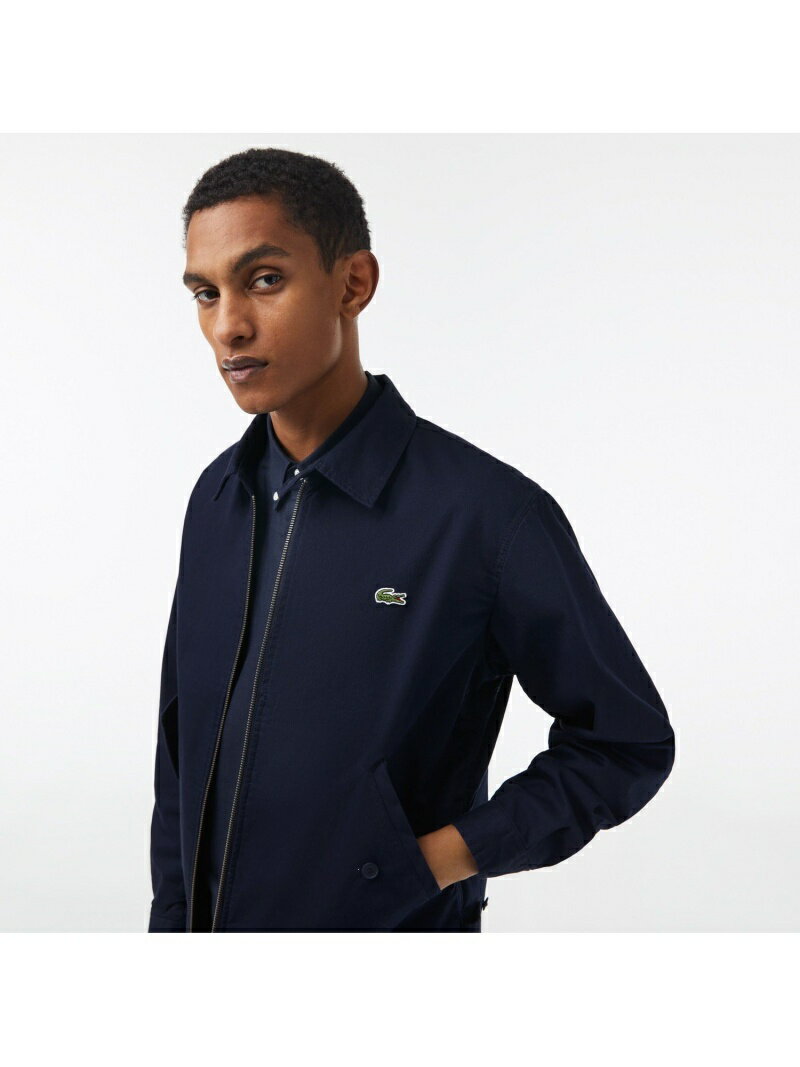 ラコステ アウター メンズ 【SALE／30%OFF】ジップアップストレッチハリントンジャケット LACOSTE ラコステ ジャケット・アウター ブルゾン・ジャンパー ネイビー グリーン【RBA_E】【送料無料】[Rakuten Fashion]