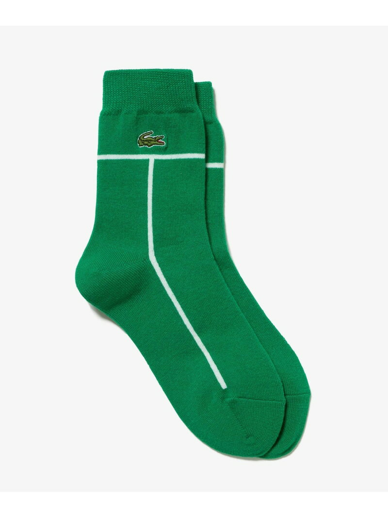 【SALE/20%OFF】コートラインクルーソックス 22-24cm LACOSTE ラコステ 靴下・レッグウェア 靴下 ホワイト グリーン レッド【RBA_E...