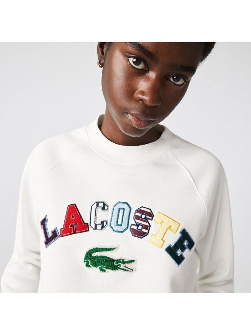 【SALE／40%OFF】カレッジグラフィッククルーネックシャツ LACOSTE ラコステ カットソー スウェット ホワイト ネイビー【RBA_E】【送料無料】[Rakuten Fashion]