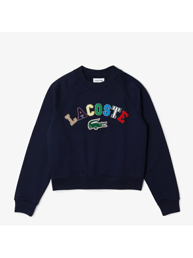 【SALE／40%OFF】カレッジグラフィッククルーネックシャツ LACOSTE ラコステ カットソー スウェット ホワイト ネイビー【RBA_E】【送料無料】[Rakuten Fashion]