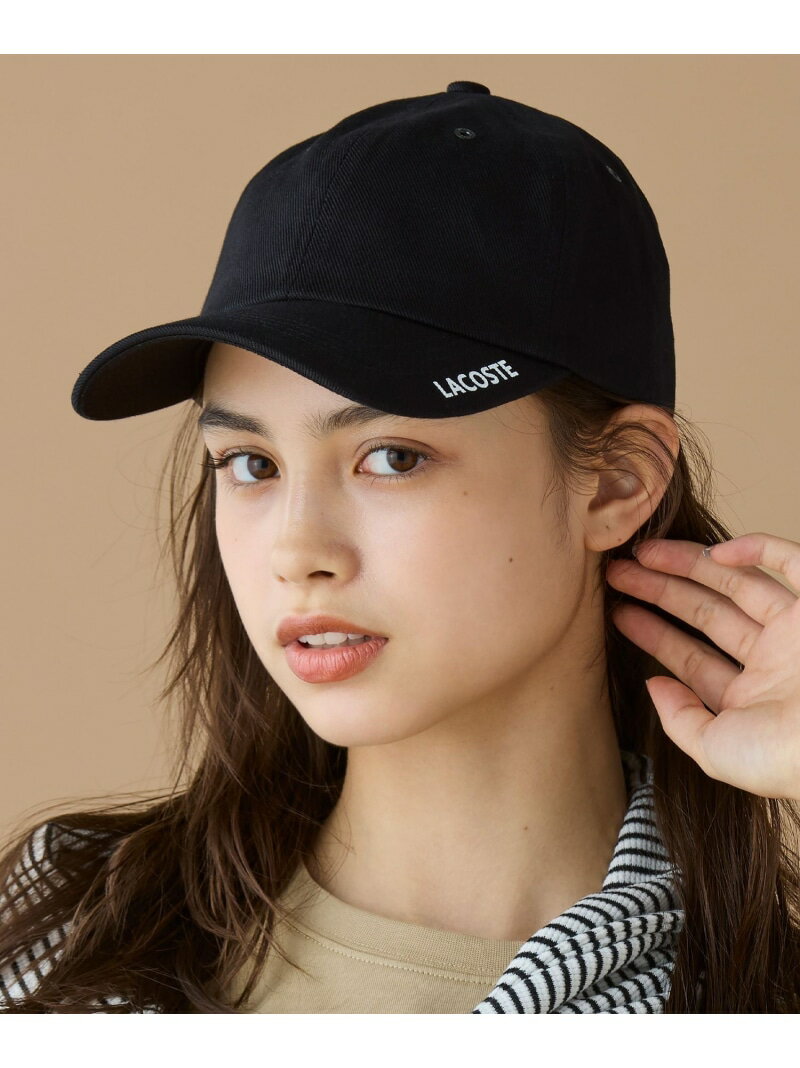ブリムプリント6パネルキャップ LACOSTE ラコステ 帽子 キャップ ブラック【送料無料】 Rakuten Fashion