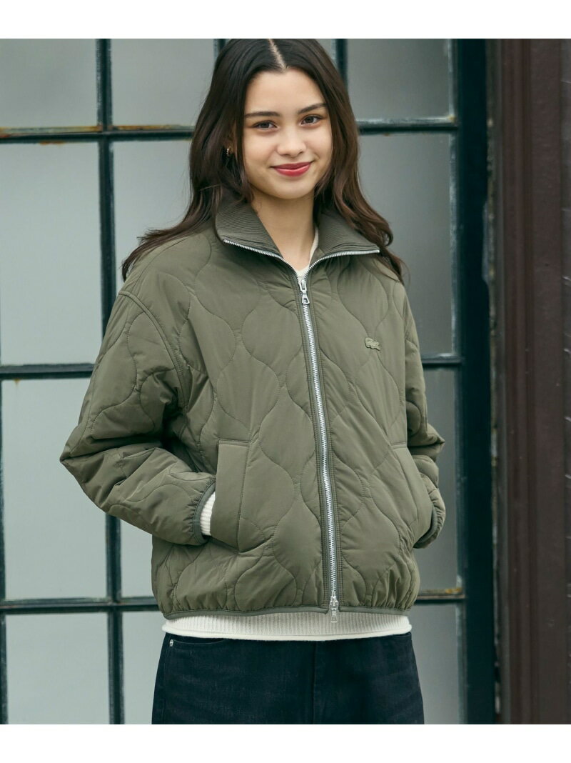 THERMORE中綿 ひょうたんキルティング ハイネックジップブルゾン LACOSTE ラコステ ジャケット・アウター ブルゾン・ジャンパー グリーン【送料無料】[Rakuten Fashion]