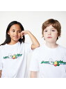 BOYS アニメタッチグラフィックプリントTシャツ LACOSTE ラコステ トップス カットソー・Tシャツ ホワイト グリーン