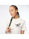 ラコステ Tシャツ レディース 【SALE／50%OFF】『Lacoste x Netflix』 アレンジワニロゴレディースTシャツ LACOSTE ラコステ トップス カットソー・Tシャツ ホワイト ブルー【RBA_E】【送料無料】[Rakuten Fashion]