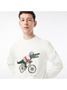 【SALE／40 OFF】『Lacoste x Netflix』 アレンジワニロゴクルーネックスウェット LACOSTE ラコステ トップス スウェット トレーナー ホワイト ブルー【RBA_E】【送料無料】 Rakuten Fashion