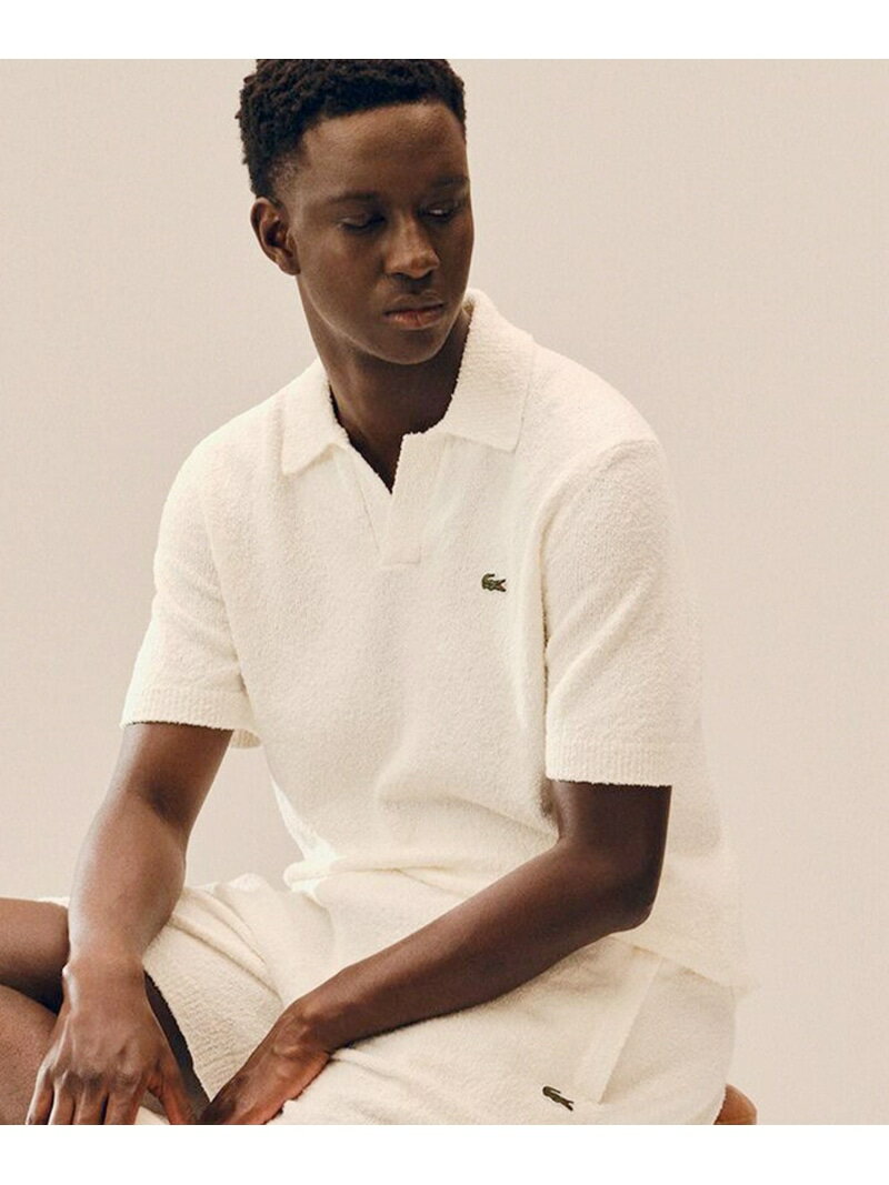 80s ラコステ ニットポロシャツ 80s スペイン製 CHEMISE LACOSTE ラコステ ワンポイント ラムウール