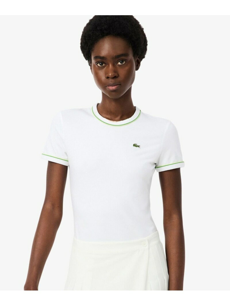 【SALE／30%OFF】レーヨンブレンドトリム 配色ライン半袖Tシャツ LACOSTE ラコステ トップス カットソー・Tシャツ ネイビー ホワイト【RBA_E】【送料無料】[Rakuten Fashion] lacoste-10010092 LACOSTE/ラコステ サンプル画像2