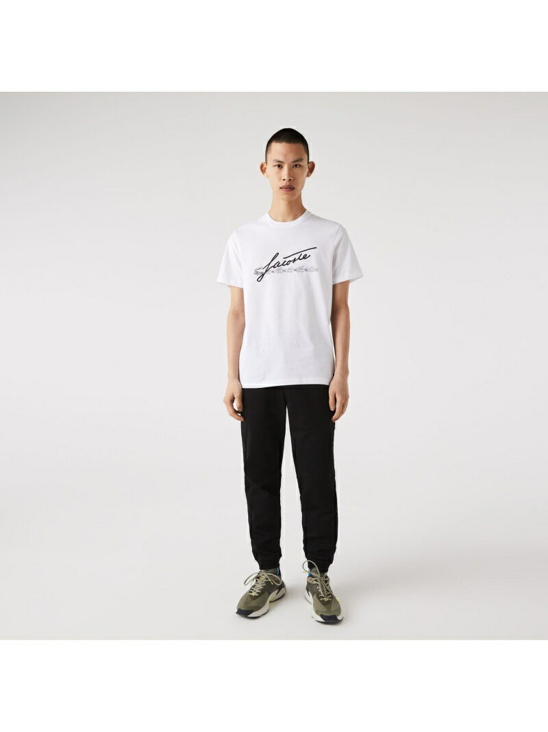 【SALE／30%OFF】スクリプトブランドネームロゴプリントTシャツ LACOSTE ラコステ トップス カットソー・Tシャツ ホワイト ピンク ブルー【RBA_E】【送料無料】[Rakuten Fashion]