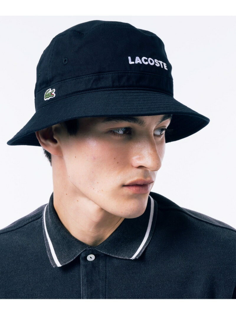 ラコステ エッセンシャルバケットハット LACOSTE ラコステ 帽子 キャップ ブラック ベージュ【送料無料】[Rakuten Fashion]