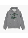 【SALE／30 OFF】オーバーサイズラコステプリントスウェットパーカ LACOSTE ラコステ トップス パーカー フーディー グレー ブラウン レッド【RBA_E】【送料無料】 Rakuten Fashion