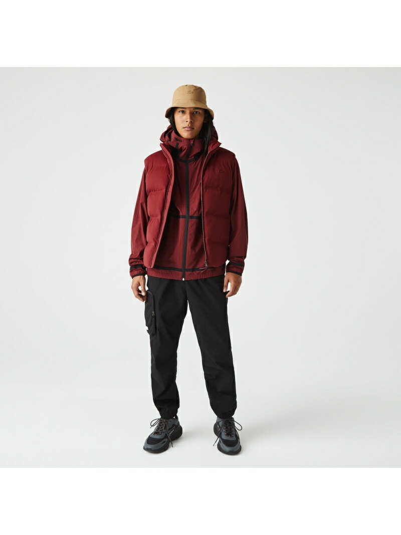 【SALE／40 OFF】ストレッチピケ中綿ベスト LACOSTE ラコステ ジャケット アウター ダウンジャケット ダウンベスト レッド【RBA_E】【送料無料】 Rakuten Fashion