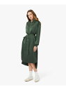サイドスリット シャイニーツイルロングドレス ハーフジップワンピース LACOSTE ラコステ ワンピース・ドレス シャツワンピース【送料無料】[Rakuten...