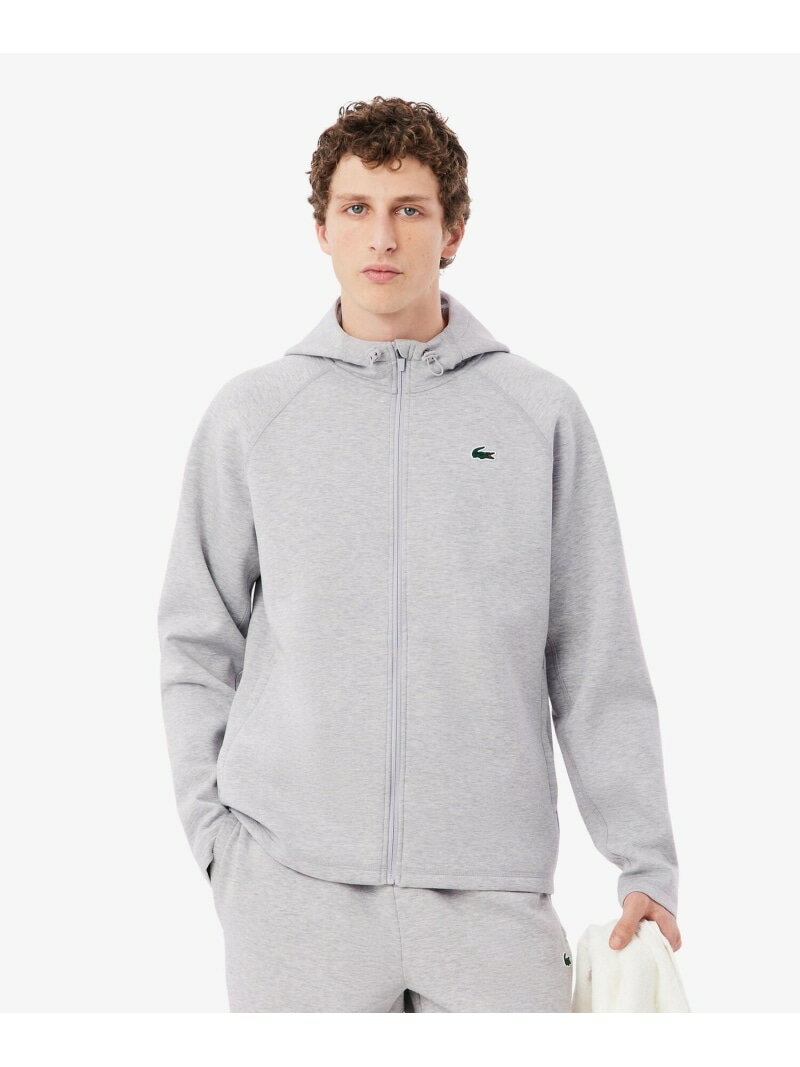 Lacoste ジップパーカー　グレー Lacoste Men's Loose Fit Zip Hoodie | SportsDirect.com USA