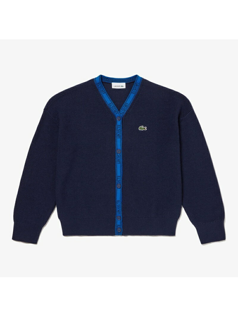 楽天LACOSTE／ラコステ【SALE／30％OFF】KIDSネームテーピングVネックカーディガン LACOSTE ラコステ トップス カーディガン ネイビー グレー【RBA_E】【送料無料】[Rakuten Fashion]