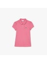 GIRLS スカラップカラー ミニピケポロシャツ LACOSTE ラコステ トップス ポロシャツ レッド ホワイト ネイビー ピンク ブルー パープル【送料無料】[Rakuten Fashion]