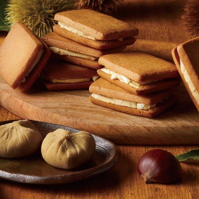 まとめ買いで1個【350円～ 】 プチギフト 個包装 ギフト 栗きんとん サンドクッキー 退職 異動 産休 挨..