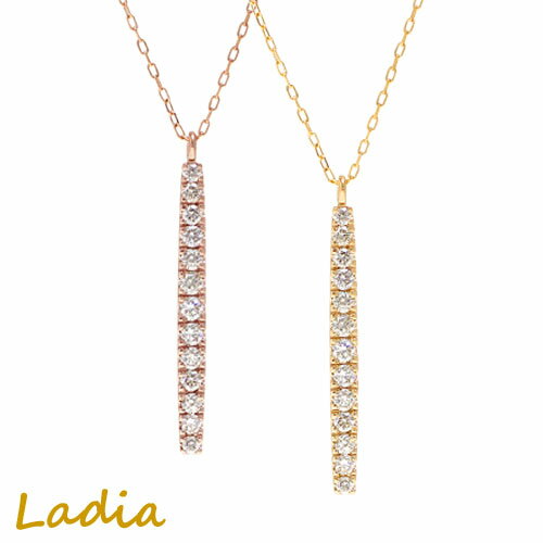 乐天商城 - ダイヤモンド ネックレス イエローゴールド ピンクゴールド 地金 0.3ct 2way リバーシブル 天然ダイヤ K18YG K18PG 0.3カラット 地金 彼女 女性 大人 レディース アニバーサリー 記念日 結婚 母の日 プレゼント
