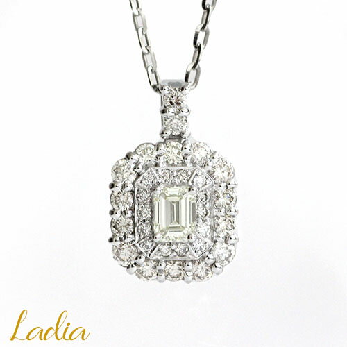 ダイヤモンド ネックレス 0.441ct VS1 VLY プラチナ バゲットカット 中央宝石研究所 ソーティング CGL Pt900 Pt850 計1.4ctアップ ダイヤネックレス ダイヤペンダント 取り巻き 24471のサムネイル