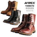 バイク シューズ ブーツ 人気おすすめ カッコいい レザー サイドジッパー 黒　茶 AVIREX(アビレックス) ライダースブーツ YAMATO AV2100 クリアランスセール