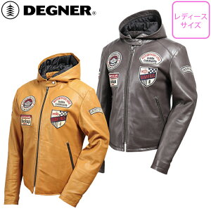 バイクジャケット革ジャンDEGNER(デグナー)レディースレザージャケット FR19WJ-20女性サイズ シープレザー 秋冬取寄品