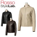 レディースバイクジャケットROSSO STYLELAB(ロッソスタイルラボ)シングルレザージャケット ROL17女性用 革ジャン シープレザー 羊革 S~L+ オールシーズン 取寄品
