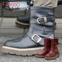 【~6/30 09:59まで10%OFFクーポン配布】レディース バイク ブーツROSSO STYLELAB(ロッソスタイルラボ)防水ライディングブーツ ROB-202バイク用品 女性用 シューズ 厚底 ウォータープルーフ 足つき改善