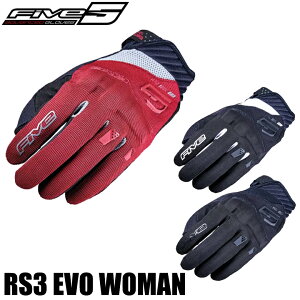 レディースバイクグローブ女性用FIVE(ファイブ)RS3 EVO WOMAN RS3 EVO WOMAN手袋 スマホ対応 メッシュ 街乗り ツーリング ブラック 春夏取寄品