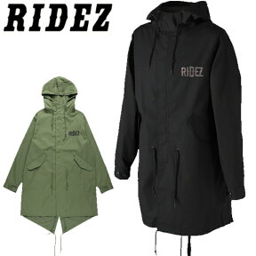 バイクジャケットRIDEZ(ライズ)RIDEZ MODS COAT RMC01 RMC01モッズコート 防寒 シンプル プロテクター装着可 ブラック/カーキ オールシーズン取寄品