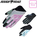 バイク用品グローブROUGH&ROAD(ラフ&ロード)レディースライディングメッシュグローブ RR8421女性用 涼しい かわいい おしゃれ スマホ対応 夏取寄品