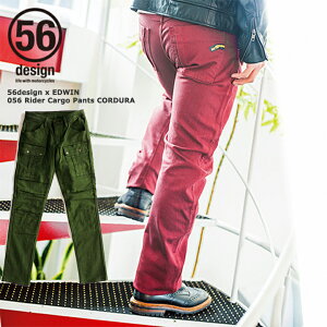 ò56designEDWIN ǥ Х ѥ ե֥å 056 Rider Cargo Pants CORDURA 饤ǥ ġ   顼