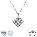 ララクリスティー ネックレス レディース PT 天然ダイヤモンド 計0.1ct デザイン プラチナネックレス lpi51-0017 LARA Christie