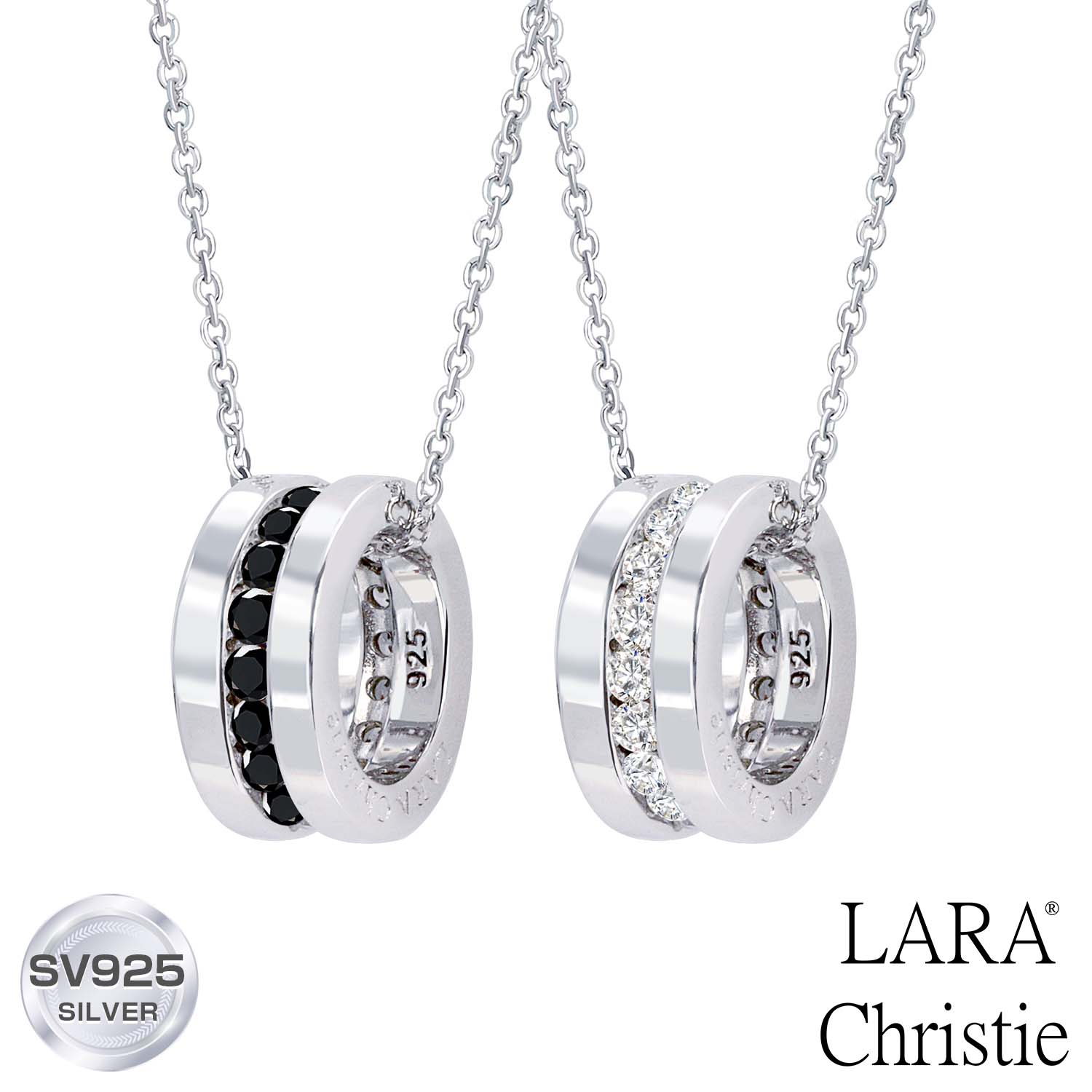 ペアネックレス カップル お揃い シルバー レディース/メンズ エタニティ ネックレス ペア ララクリスティー LARA Christie PAIR Label p471-p