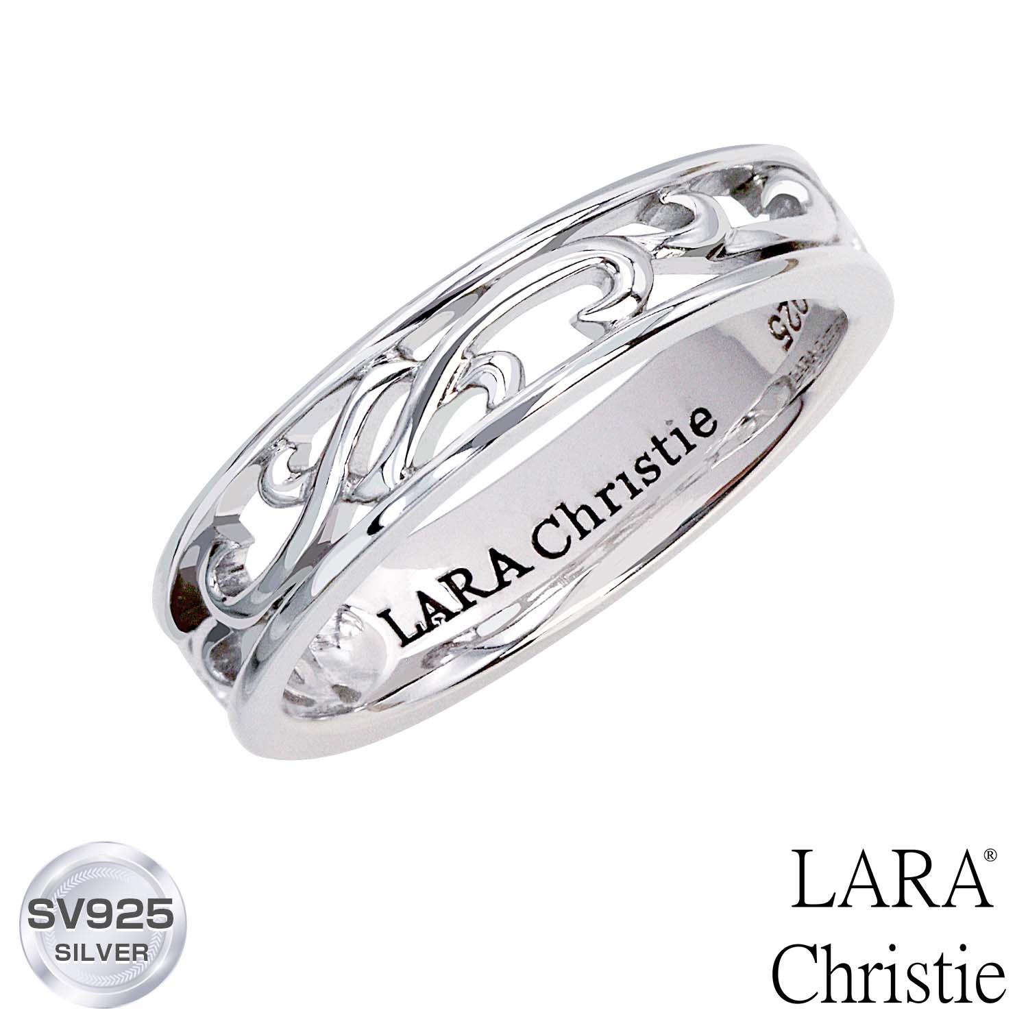 ララクリスティー リング レディース ララクリスティー リング 指輪 レディース シルバー ランソー WHITE Label r6028-w 7号 9号 11号 13号 15号 LARA Christie