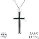 ララクリスティー ララクリスティー ネックレス メンズ レールクロス ネックレス[ BLACK Label ] シルバー ネックレス メンズ LARA Christie