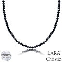 ララクリスティー ネックレス メンズ ブラック スピネル ネックレス LARA Christie バレンタイン プレゼント 彼氏