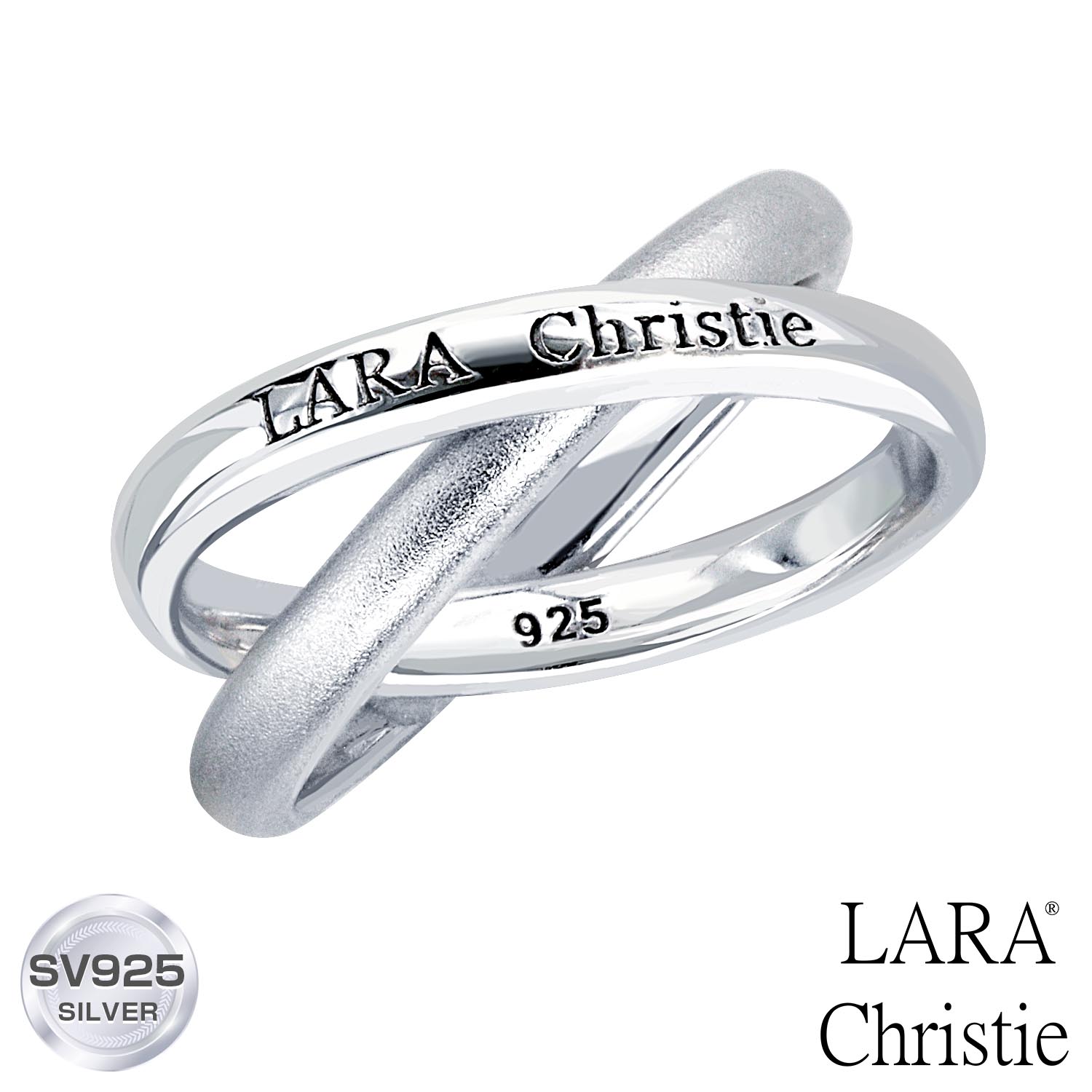 ララクリスティー リング 指輪 レディース シルバー ロンド WHITE Label r3871-w 7号 9号 11号 13号 15号 LARA Christie