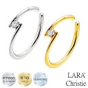 ララクリスティー イヤーカフ レディース ダイヤモンド PT900 K18 ゴールド le102-0004 LARA Christie