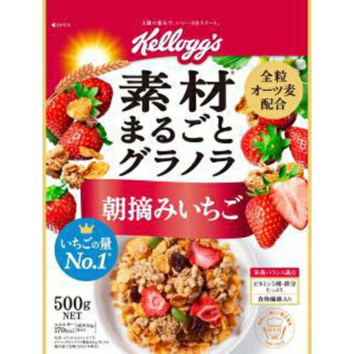 大きくスライスされた朝摘みのいちごは新鮮なままフリーズドライにし、いちご本来の味わいをお楽しみいただけます。【内容量】500g【賞味期限】別途商品ラベルに記載【保存方法】直射日光および高温多湿の場所を避けて保存【製造者】日本ケロッグ合計税込￥3,980以上購入で送料無料！