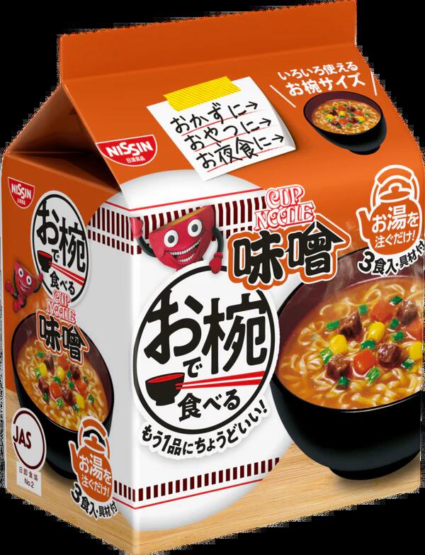 日清 お椀で食べるカップヌードル味噌 3食パック×18