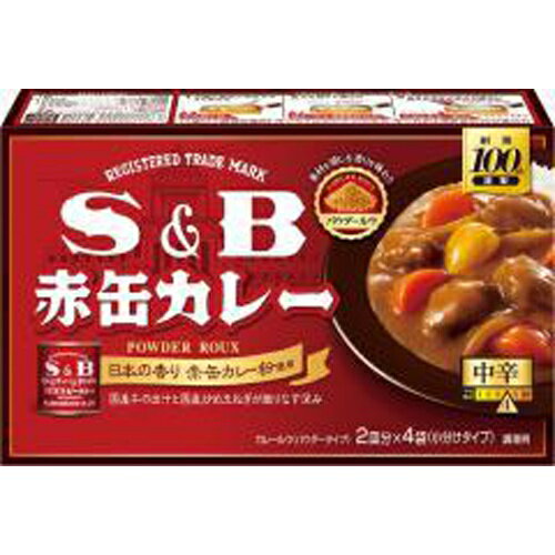 S&B 赤缶カレー パウダールウ中辛 152g×6